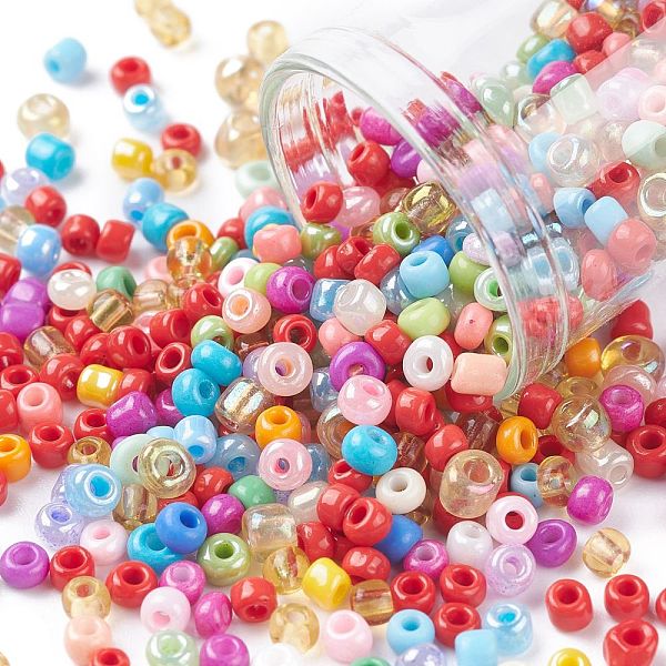 PandaHall Glass Seed Beads, Mixed Style, Round, Mixed Color, 3x2mm, Hole: 1.2mm, about 25000pcs/1000g Glass Multicolor
PandaHall Glass Seed Beads, Mixed Style, Round, Mixed Color, 3x2mm, Hole: 1.2mm, about 25000pcs/1000g Glass Multicolor