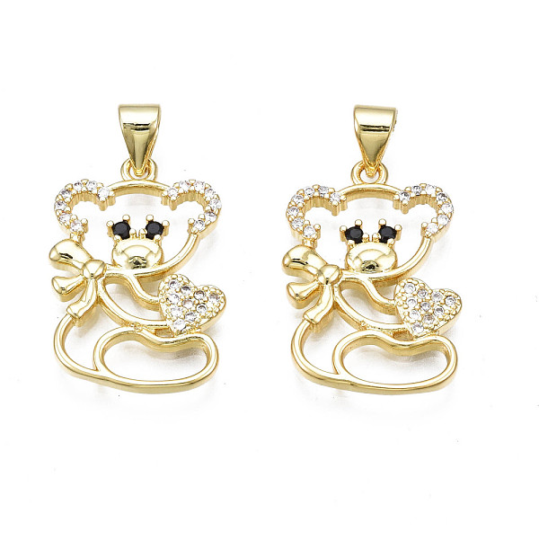 PandaHall Brass Micro Pave Clear Cubic Zirconia Pendants, Nickel Free, Bear, Real 18K Gold Plated, 21x24.5x2mm, Hole: 3x5mm Brass+Cubic...
PandaHall Brass Micro Pave Clear Cubic Zirconia Pendants, Nickel Free, Bear, Real 18K Gold Plated, 21x24.5x2mm, Hole: 3x5mm Brass+Cubic...