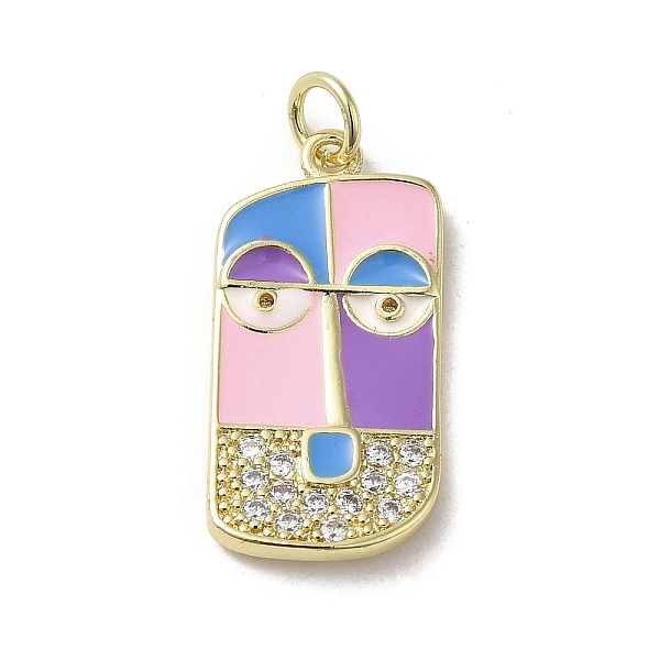 PandaHall Brass Micro Pave Cubic Zirconia Pendants, with Enamel, with Jump Ring, Real 18K Gold Plated, Abstract Face, Pink, 23.5x11.5x2mm...
PandaHall Brass Micro Pave Cubic Zirconia Pendants, with Enamel, with Jump Ring, Real 18K Gold Plated, Abstract Face, Pink, 23.5x11.5x2mm...