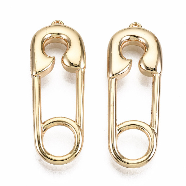 PandaHall Brass Pendants, Nickel Free, Safety Pin Shape, Real 18K Gold Plated, 31x11x3.5mm, Hole: 1mm Brass Others
PandaHall Brass Pendants, Nickel Free, Safety Pin Shape, Real 18K Gold Plated, 31x11x3.5mm, Hole: 1mm Brass Others