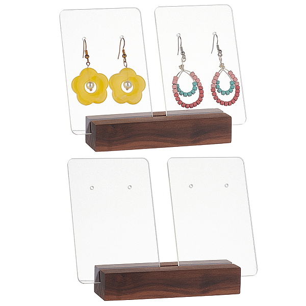 PandaHall AHANDMAKER 2 Sets Acrylic Earring Display Stands, Walnut Wood Earring Holder Organizer for Selling, Small Stud Earring Display..., Multicolor
PandaHall AHANDMAKER 2 Sets Acrylic Earring Display Stands, Walnut Wood Earring Holder Organizer for Selling, Small Stud Earring Display..., Multicolor