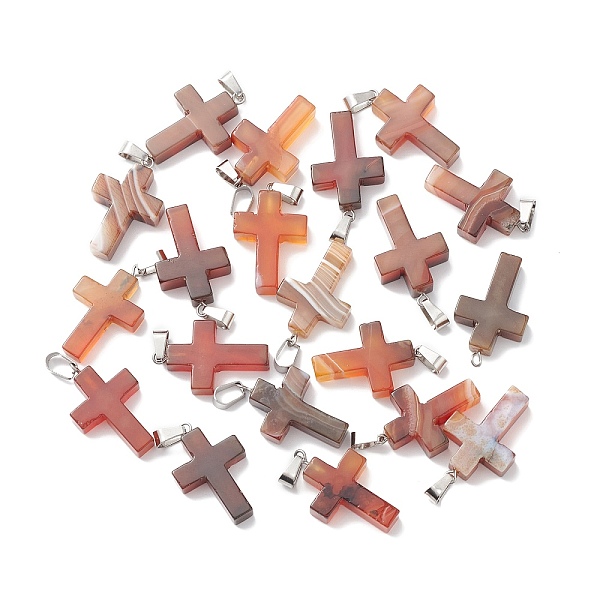 PandaHall Natural Carnelian Pendants, with Platinum Tone Brass Findings, Cross, 25x18mm Carnelian Cross
PandaHall Natural Carnelian Pendants, with Platinum Tone Brass Findings, Cross, 25x18mm Carnelian Cross