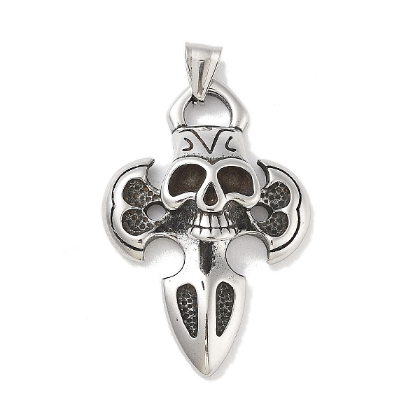 PandaHall 304 Stainless Steel Big Pendants, Antique Silver, Cross witg Skull, 51.5x35.5x12mm, Hole: 8x5mm 304 Stainless Steel Cross
PandaHall 304 Stainless Steel Big Pendants, Antique Silver, Cross witg Skull, 51.5x35.5x12mm, Hole: 8x5mm 304 Stainless Steel Cross