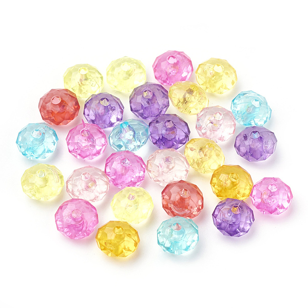 PandaHall Transparent Acrylic Beads, Faceted, Rondelle, Mixed Color, 8x5.5mm, Hole: 1.5mm, about 2790pcs/500g Acrylic Rondelle Multicolor
PandaHall Transparent Acrylic Beads, Faceted, Rondelle, Mixed Color, 8x5.5mm, Hole: 1.5mm, about 2790pcs/500g Acrylic Rondelle Multicolor