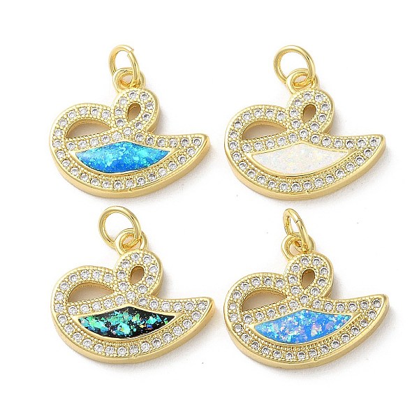 PandaHall Brass Micro Pave Clear Cubic Zirconia Pendants, with Synthetic Opal, with Jump Ring, Real 18K Gold Plated, Swan, Mixed Color..., Multicolor
PandaHall Brass Micro Pave Clear Cubic Zirconia Pendants, with Synthetic Opal, with Jump Ring, Real 18K Gold Plated, Swan, Mixed Color..., Multicolor