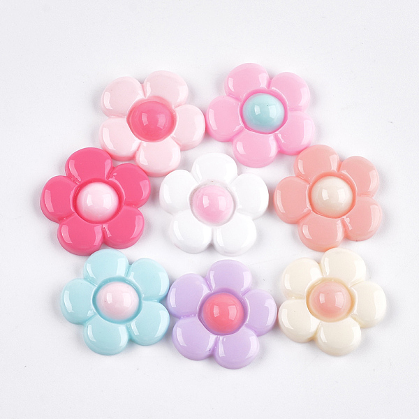 PandaHall Resin Cabochons, Flower, Mixed Color, 20x20~21x5~6mm Resin Flower Multicolor
PandaHall Resin Cabochons, Flower, Mixed Color, 20x20~21x5~6mm Resin Flower Multicolor