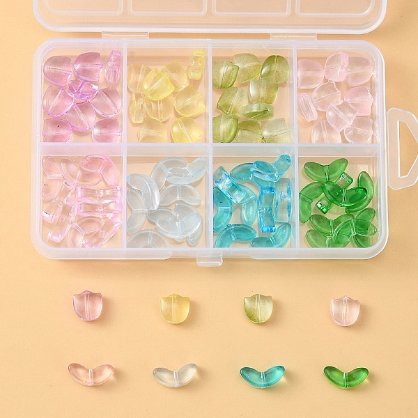PandaHall 80Pcs 8 Styles Spray Painted Transparent Glass Beads, Tulip Flower & Leaf, Mixed Color, 6.5~9x9~14x4.5~5.5mm, Hole: 1mm..., Multicolor
PandaHall 80Pcs 8 Styles Spray Painted Transparent Glass Beads, Tulip Flower & Leaf, Mixed Color, 6.5~9x9~14x4.5~5.5mm, Hole: 1mm..., Multicolor