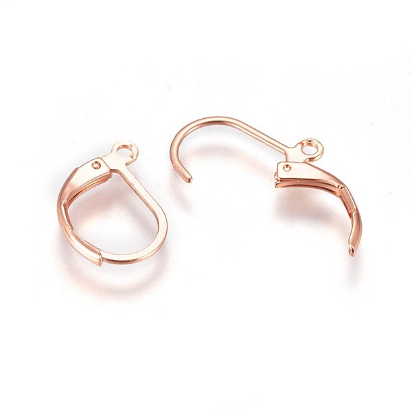 PandaHall 304 Stainless Steel Leverback Earring Findings, with Loop, Rose Gold, 16x10x2mm, Hole: 1.4mm, Pin: 0.7x0.9mm 304 Stainless Steel
PandaHall 304 Stainless Steel Leverback Earring Findings, with Loop, Rose Gold, 16x10x2mm, Hole: 1.4mm, Pin: 0.7x0.9mm 304 Stainless Steel