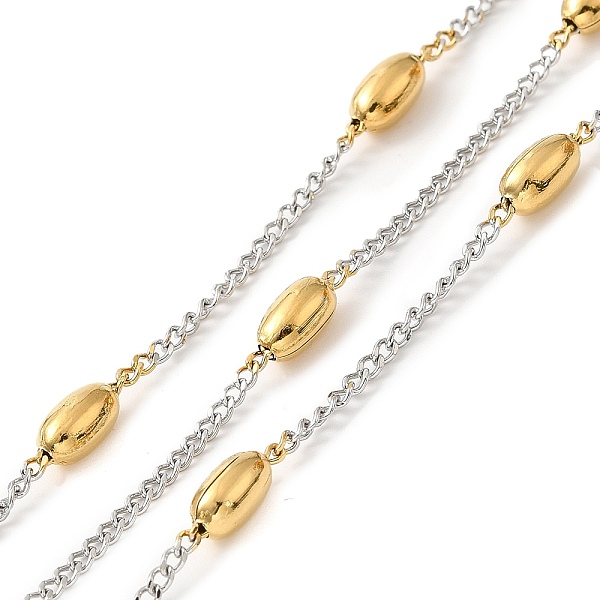 PandaHall Ion Plating(IP) Two Tone 304 Stainless Steel Link Chain, Curb Chains with Oval Beaded, Unwelded, with Spool, Golden & Stainless...
PandaHall Ion Plating(IP) Two Tone 304 Stainless Steel Link Chain, Curb Chains with Oval Beaded, Unwelded, with Spool, Golden & Stainless...