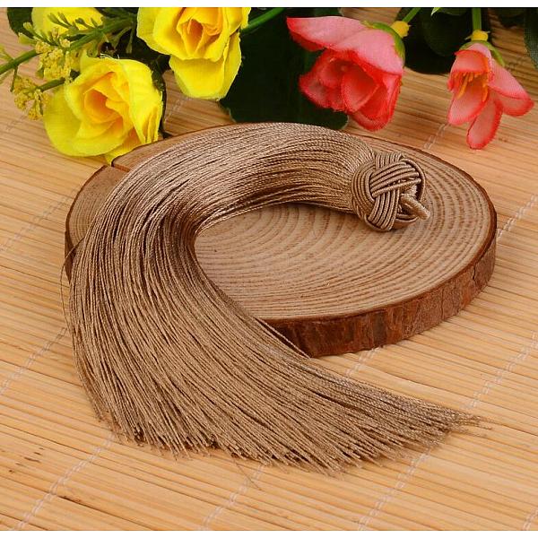 PandaHall Beautiful Design Nylon Tassel Pendant Decorations, Rosy Brown, 160x18mm, Hole: 4mm Nylon Brown
PandaHall Beautiful Design Nylon Tassel Pendant Decorations, Rosy Brown, 160x18mm, Hole: 4mm Nylon Brown