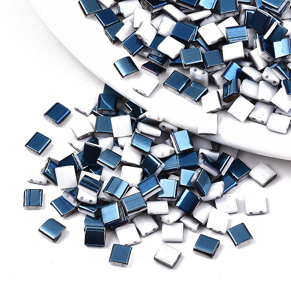 PandaHall 2-Hole Glass Seed Beads, Half Metallic Colours, Square, Steel Blue, 5x4.5~5.5x2~2.5mm, Hole: 0.5~0.8mm, about 1180pcs/bag Glass...
PandaHall 2-Hole Glass Seed Beads, Half Metallic Colours, Square, Steel Blue, 5x4.5~5.5x2~2.5mm, Hole: 0.5~0.8mm, about 1180pcs/bag Glass...