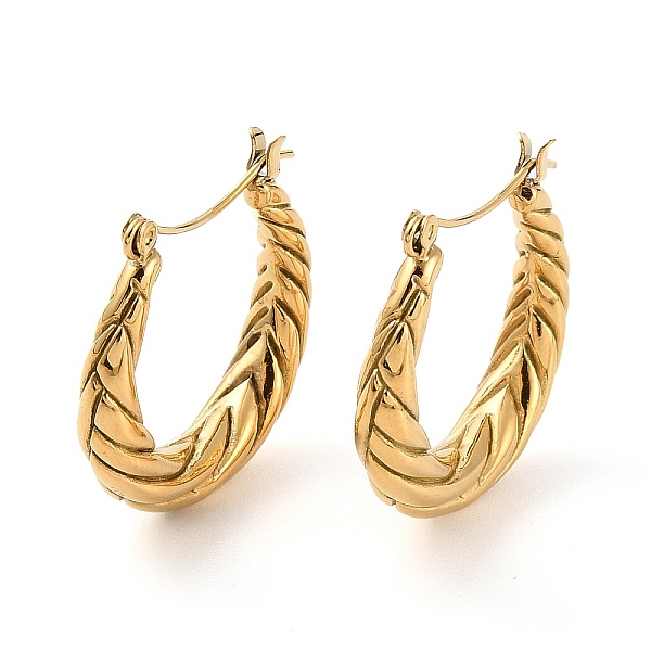 PandaHall Ion Plating(IP) 304 Stainless Steel Twist Rope Hoop Earrings for Women, Golden, 25x5.5mm 304 Stainless Steel
PandaHall Ion Plating(IP) 304 Stainless Steel Twist Rope Hoop Earrings for Women, Golden, 25x5.5mm 304 Stainless Steel