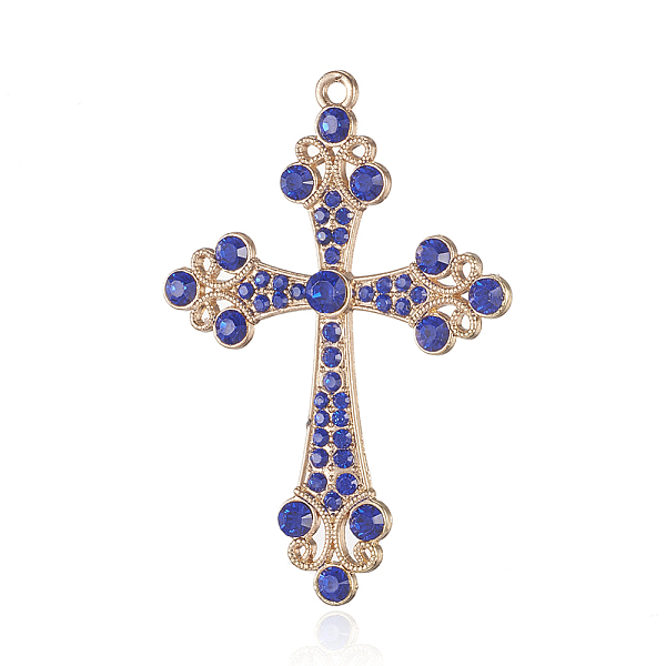 PandaHall Alloy Rhinestone Big Pendants, Latin Cross Clenchee, Light Gold, Sapphire, 73x51x5mm, Hole: 3mm Alloy+Rhinestone Cross Blue
PandaHall Alloy Rhinestone Big Pendants, Latin Cross Clenchee, Light Gold, Sapphire, 73x51x5mm, Hole: 3mm Alloy+Rhinestone Cross Blue