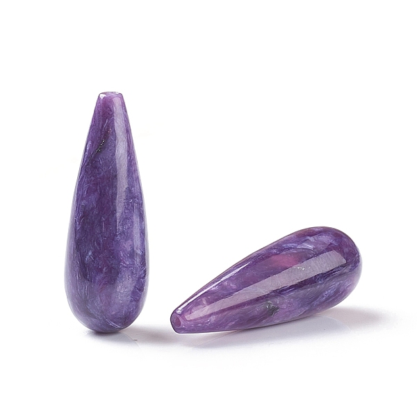 PandaHall Natural Charoite Beads, Half Drilled, Teardrop, 28~29x10~10.5mm, Half Hole: 1mm Charoite Teardrop
PandaHall Natural Charoite Beads, Half Drilled, Teardrop, 28~29x10~10.5mm, Half Hole: 1mm Charoite Teardrop