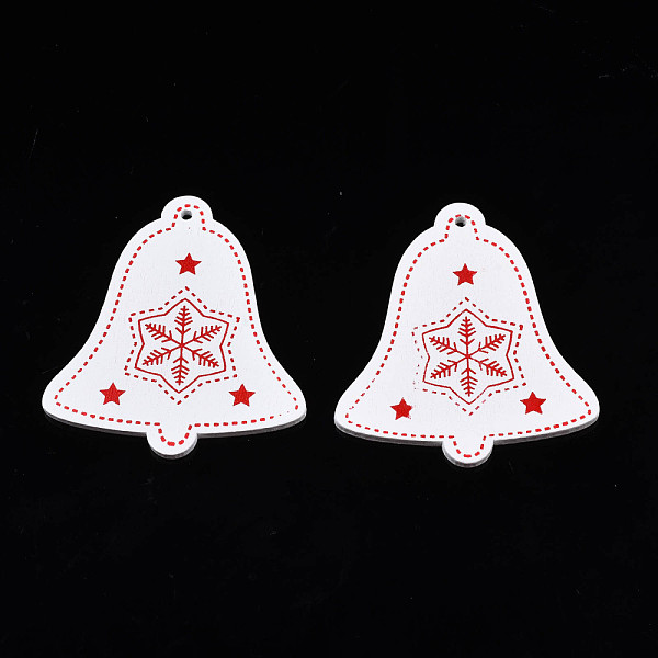 PandaHall Christmas Theme Spray Painted Wood Pendants, Single-Sided Printed, Christmas Bell with Snowflake, White, 49.5x45.5x2mm, Hole: 2mm...
PandaHall Christmas Theme Spray Painted Wood Pendants, Single-Sided Printed, Christmas Bell with Snowflake, White, 49.5x45.5x2mm, Hole: 2mm...
