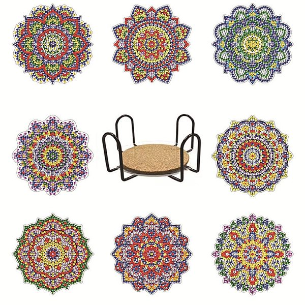 PandaHall DIY Mandala Pattern Diamond Painting Coaster Kits, Including Coaster Holder, Resin Rhinestones, Pen, Tray & Glue Clay, Colorful...
PandaHall DIY Mandala Pattern Diamond Painting Coaster Kits, Including Coaster Holder, Resin Rhinestones, Pen, Tray & Glue Clay, Colorful...