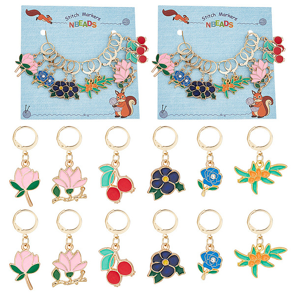 PandaHall 24 Pcs Flower Stitch Markers, Enamel Crochet Stitch Marker Charms Removable 304 Stainless Steel Clasps Locking Stitch Marker for..., Multicolor
PandaHall 24 Pcs Flower Stitch Markers, Enamel Crochet Stitch Marker Charms Removable 304 Stainless Steel Clasps Locking Stitch Marker for..., Multicolor
