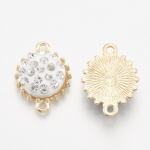 PandaHall Alloy Links connectors, with Polymer Clay Rhinestone, Flat Round, Light Gold, Crystal, 19x14.5x5mm, Hole: 1.5mm Alloy+Rhinestone..., White
PandaHall Alloy Links connectors, with Polymer Clay Rhinestone, Flat Round, Light Gold, Crystal, 19x14.5x5mm, Hole: 1.5mm Alloy+Rhinestone..., White
