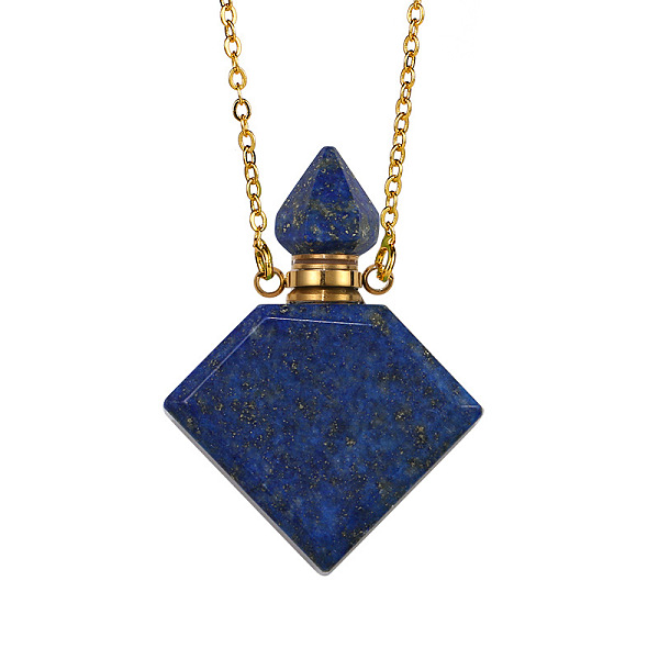 PandaHall Natural Lapis Lazuli Rhombus Perfume Bottle Pendant Necklace, Essential Oil Vial Necklace for Women, Golden, 21.65 inch(55cm)...
PandaHall Natural Lapis Lazuli Rhombus Perfume Bottle Pendant Necklace, Essential Oil Vial Necklace for Women, Golden, 21.65 inch(55cm)...