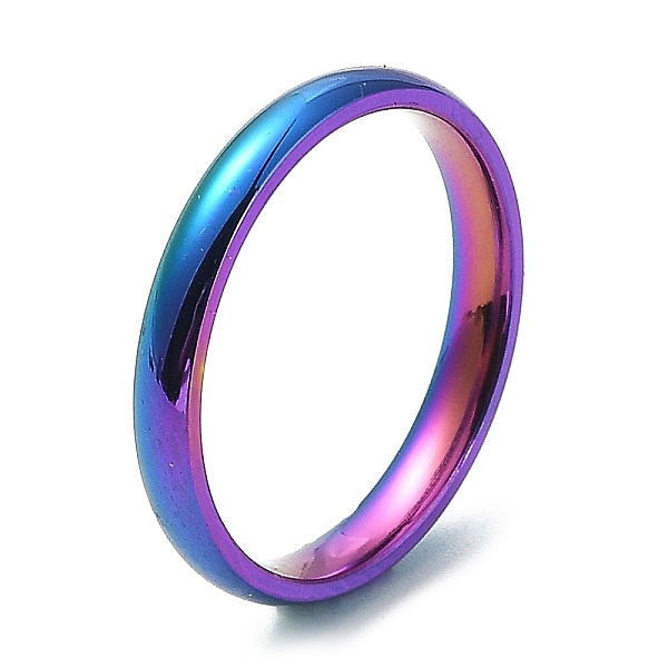 PandaHall Ion Plating(IP) 304 Stainless Steel Flat Plain Band Rings, Rainbow Color, Size 7, Inner Diameter: 17mm, 3mm 304 Stainless Steel
PandaHall Ion Plating(IP) 304 Stainless Steel Flat Plain Band Rings, Rainbow Color, Size 7, Inner Diameter: 17mm, 3mm 304 Stainless Steel