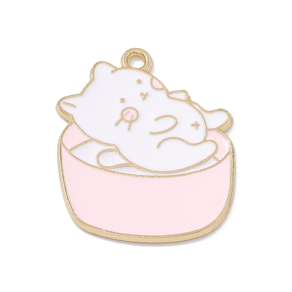 PandaHall Alloy Enamel Pendant, Golden, Bowl with Cat Charm, Misty Rose, 33.5x26.5x1.5mm, Hole: 2.4mm Alloy+Enamel Cat Shape
PandaHall Alloy Enamel Pendant, Golden, Bowl with Cat Charm, Misty Rose, 33.5x26.5x1.5mm, Hole: 2.4mm Alloy+Enamel Cat Shape