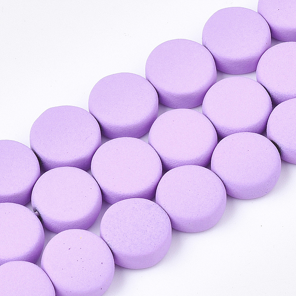 PandaHall Spray Painted Non-magnetic Synthetic Hematite Beads Strands, Flat Round, Violet, 10x4mm, Hole: 1mm, about 44pcs/strand, 15.7 inch..., Purple
PandaHall Spray Painted Non-magnetic Synthetic Hematite Beads Strands, Flat Round, Violet, 10x4mm, Hole: 1mm, about 44pcs/strand, 15.7 inch..., Purple