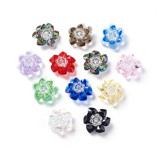 PandaHall Glass Woven Beads, Cluster Beads, Lotus, Mixed Color, 35x19mm, Hole: 8mm Glass Flower Multicolor
PandaHall Glass Woven Beads, Cluster Beads, Lotus, Mixed Color, 35x19mm, Hole: 8mm Glass Flower Multicolor