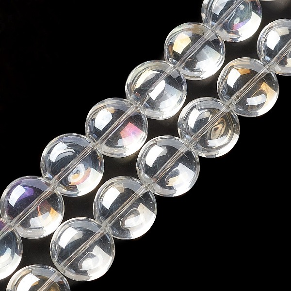 PandaHall Transparent Electroplate Glass Bead Strands, AB Color Plated, Flat Round, Clear AB, 12x8mm, Hole: 1.2mm, about 50pcs/strand..., White
PandaHall Transparent Electroplate Glass Bead Strands, AB Color Plated, Flat Round, Clear AB, 12x8mm, Hole: 1.2mm, about 50pcs/strand..., White