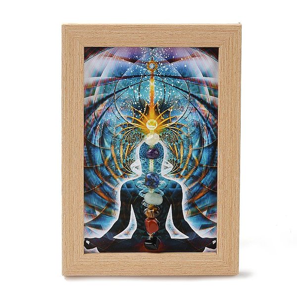 PandaHall Yoga Gemstone Chakra Picture Frame Stand, with Wood Rectangle Picture Frame, Reiki Energy Stone Home Office Decoration, BurlyWood..., Orange
PandaHall Yoga Gemstone Chakra Picture Frame Stand, with Wood Rectangle Picture Frame, Reiki Energy Stone Home Office Decoration, BurlyWood..., Orange