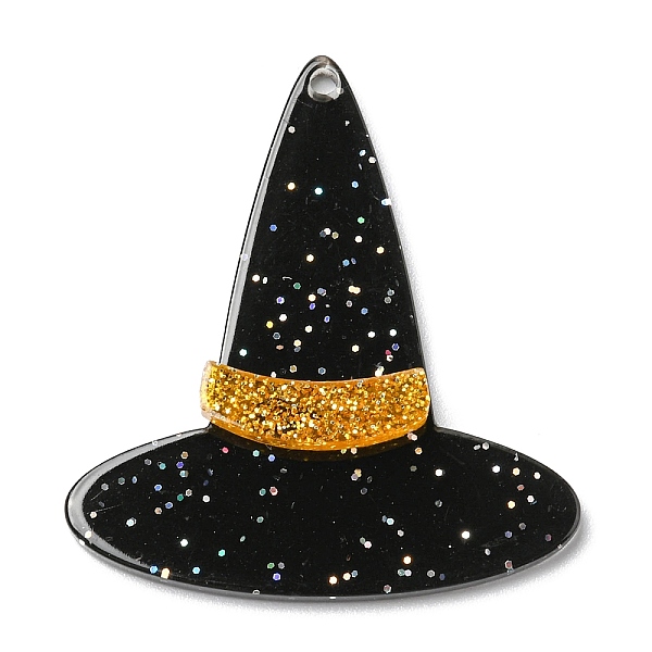 PandaHall Halloween Theme Translucent Acrylic Pendants, Glitter Witch Hat Charms, Goldenrod, 40x35.5x4mm, Hole: 1.8mm Acrylic Hat Gold
PandaHall Halloween Theme Translucent Acrylic Pendants, Glitter Witch Hat Charms, Goldenrod, 40x35.5x4mm, Hole: 1.8mm Acrylic Hat Gold