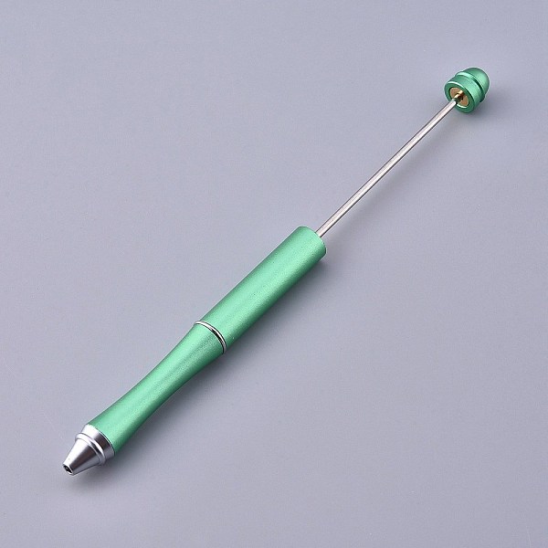 PandaHall Plastic Beadable Pens, Shaft Black Ink Ballpoint Pen, for DIY Pen Decoration, Pale Green, 157x10mm, The Middle Pole: 2mm Brass
PandaHall Plastic Beadable Pens, Shaft Black Ink Ballpoint Pen, for DIY Pen Decoration, Pale Green, 157x10mm, The Middle Pole: 2mm Brass