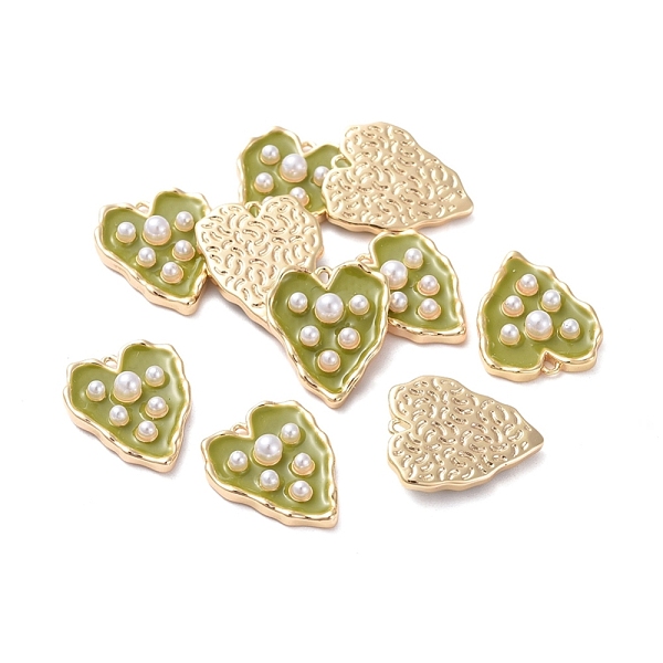 PandaHall Brass Enamel Pendants, with Acrylic Pearl, Heart, Real 18K Gold Plated, Olive, 16.8x13.5x4mm, Hole: 1.2mm Brass+Enamel Heart Green
PandaHall Brass Enamel Pendants, with Acrylic Pearl, Heart, Real 18K Gold Plated, Olive, 16.8x13.5x4mm, Hole: 1.2mm Brass+Enamel Heart Green