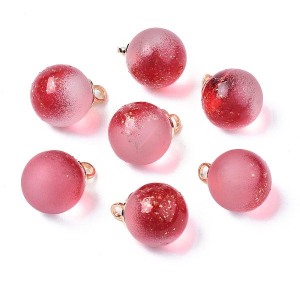 PandaHall Two Tone Transparent Spray Painted Glass Pendants, with Light Gold Plated Brass Loop, Frosted, with Glitter Powder, Round, Crimson..., Pink
PandaHall Two Tone Transparent Spray Painted Glass Pendants, with Light Gold Plated Brass Loop, Frosted, with Glitter Powder, Round, Crimson..., Pink
