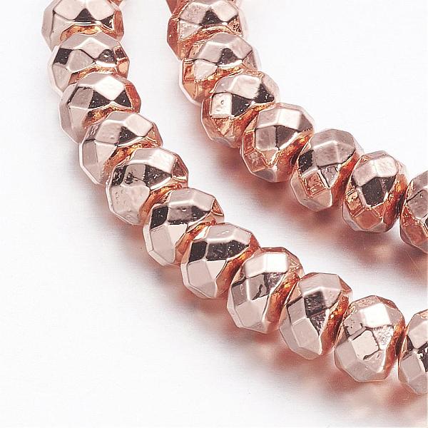 PandaHall Non-magnetic Synthetic Hematite Beads Strands, Grade A, Faceted, Rondelle, Rose Gold Plated, 6x4mm, Hole: 1mm, about 101pcs/strand...
PandaHall Non-magnetic Synthetic Hematite Beads Strands, Grade A, Faceted, Rondelle, Rose Gold Plated, 6x4mm, Hole: 1mm, about 101pcs/strand...