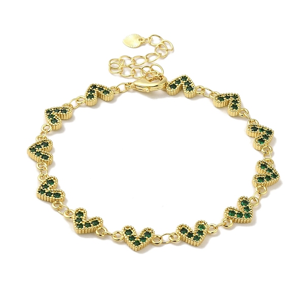 PandaHall Rack Plating Brass Micro Pave Cubic Zirconia Heart Link Chain Bracelets for Women, Cadmium Free & Lead Free, Long-Lasting Plated..., Green
PandaHall Rack Plating Brass Micro Pave Cubic Zirconia Heart Link Chain Bracelets for Women, Cadmium Free & Lead Free, Long-Lasting Plated..., Green