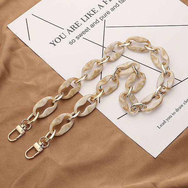 PandaHall Acrylic Oval Link Chain Bag Straps, with Aluminum Linking Rings and Alloy Swivel Clasps, Wheat, 60cm Acrylic Oval Orange
PandaHall Acrylic Oval Link Chain Bag Straps, with Aluminum Linking Rings and Alloy Swivel Clasps, Wheat, 60cm Acrylic Oval Orange