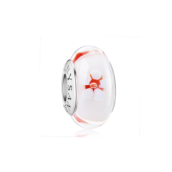 PandaHall TINYSAND Rondelle 925 Sterling Silver Pure and Fresh White Flowers in the Glass European Beads, Large Hole Beads, Platinum...
PandaHall TINYSAND Rondelle 925 Sterling Silver Pure and Fresh White Flowers in the Glass European Beads, Large Hole Beads, Platinum...