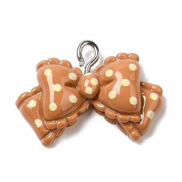 PandaHall Opaque Resin Pendants, with Platinum Plated Iron Loops, Peru, Bowknot, 17x25.5x7mm, Hole: 2.5mm Iron+Resin Bowknot Brown
PandaHall Opaque Resin Pendants, with Platinum Plated Iron Loops, Peru, Bowknot, 17x25.5x7mm, Hole: 2.5mm Iron+Resin Bowknot Brown