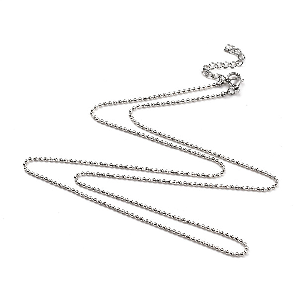 PandaHall 304 Stainless Steel Ball Chain Necklaces, with Lobster Claw Clasps, Stainless Steel Color, 23.03 inch(58.5cm) 304 Stainless Steel
PandaHall 304 Stainless Steel Ball Chain Necklaces, with Lobster Claw Clasps, Stainless Steel Color, 23.03 inch(58.5cm) 304 Stainless Steel