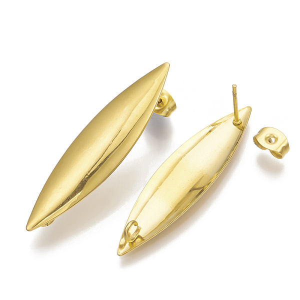 PandaHall 304 Stainless Steel Stud Earring Findings, with Loop, Horse Eye, Golden, 39x9.5mm, Hole: 2mm, Pin: 0.8mm 304 Stainless Steel Horse...
PandaHall 304 Stainless Steel Stud Earring Findings, with Loop, Horse Eye, Golden, 39x9.5mm, Hole: 2mm, Pin: 0.8mm 304 Stainless Steel Horse...
