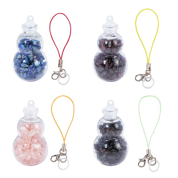 PandaHall Transparent Glass Wishing Bottle Pendant Decoration, with Natural Gemstone Chips inside, Plastic Plug, Nylon Cord and Iron...
PandaHall Transparent Glass Wishing Bottle Pendant Decoration, with Natural Gemstone Chips inside, Plastic Plug, Nylon Cord and Iron...