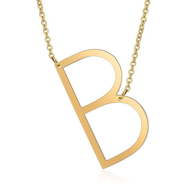 PandaHall 201 Stainless Steel Initial Pendants Necklaces, with Cable Chains, Letter, Letter.B, 17.3~18.3 inch(44~46.5cm)x1.5mm, LetterB...
PandaHall 201 Stainless Steel Initial Pendants Necklaces, with Cable Chains, Letter, Letter.B, 17.3~18.3 inch(44~46.5cm)x1.5mm, LetterB...