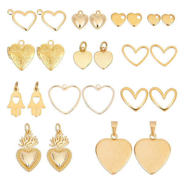 PandaHall Pendant Jewelry Making Finding Kit, Including Brass & 201 & 304 Stainless Steel Pendants, Sacred Heart & Hamsa Hand, Golden...
PandaHall Pendant Jewelry Making Finding Kit, Including Brass & 201 & 304 Stainless Steel Pendants, Sacred Heart & Hamsa Hand, Golden...