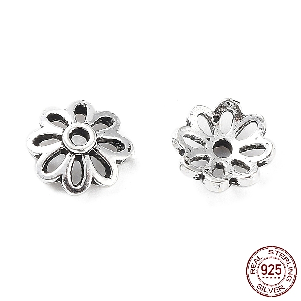 PandaHall 925 Sterling Silver Bead Caps, Flower, Antique Silver, 5.5x2mm, Hole: 0.8mm Sterling Silver
PandaHall 925 Sterling Silver Bead Caps, Flower, Antique Silver, 5.5x2mm, Hole: 0.8mm Sterling Silver