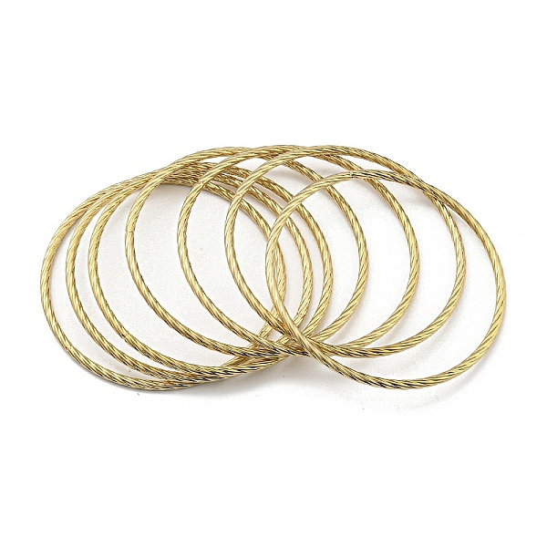 PandaHall 7Pcs Vacuum Plating 202 Stainless Steel Bangle Sets, Stackable Twisted Ring Bangles for Women, Golden, Inner Diameter: 2-5/8 inch...
PandaHall 7Pcs Vacuum Plating 202 Stainless Steel Bangle Sets, Stackable Twisted Ring Bangles for Women, Golden, Inner Diameter: 2-5/8 inch...