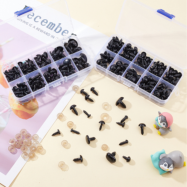 PandaHall 267pcs Craft Plastic Eyes Nose Set, 5 Sizes Safety Nose and Eyes Black Teddy Bear Eyes with 142pcs Washer for Amigurumi Stuffed...
PandaHall 267pcs Craft Plastic Eyes Nose Set, 5 Sizes Safety Nose and Eyes Black Teddy Bear Eyes with 142pcs Washer for Amigurumi Stuffed...