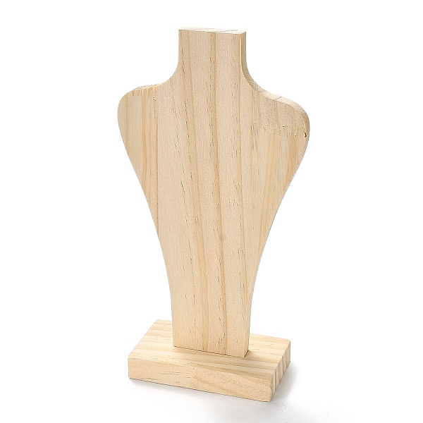 PandaHall Bamboo Bust Jewelry Necklace Display Stands, with Iron Findings, Blanched Almond, 12.6x5.5x24cm Wood
PandaHall Bamboo Bust Jewelry Necklace Display Stands, with Iron Findings, Blanched Almond, 12.6x5.5x24cm Wood