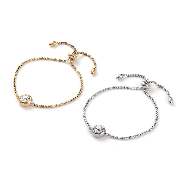 PandaHall 304 Stainless Steel Bolo Bracelets, Slider Bracelets, with Crystal Rhinestone and Box Chains, Flat Round, Golden & Stainless Steel...
PandaHall 304 Stainless Steel Bolo Bracelets, Slider Bracelets, with Crystal Rhinestone and Box Chains, Flat Round, Golden & Stainless Steel...