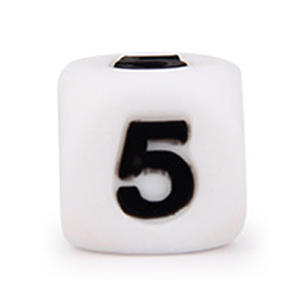 PandaHall Silicone Beads, for Bracelet or Necklace Making, Black Arabic Numerals Style, White Cube, Num.5, 10x10x10mm, Hole: 2mm Silicone...
PandaHall Silicone Beads, for Bracelet or Necklace Making, Black Arabic Numerals Style, White Cube, Num.5, 10x10x10mm, Hole: 2mm Silicone...