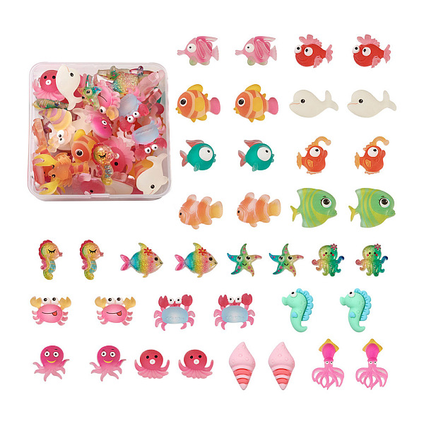 PandaHall Resin Cabochons & No Hole/Undrilled Beads, Frosted, Marine Organism Style, Mixed Color, 114pcs/box Resin Mixed Shapes Multicolor
PandaHall Resin Cabochons & No Hole/Undrilled Beads, Frosted, Marine Organism Style, Mixed Color, 114pcs/box Resin Mixed Shapes Multicolor